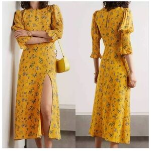Yellow Reformation Carolena Dress